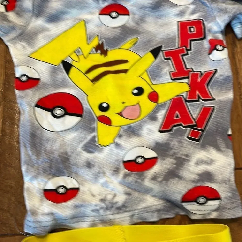 Boys 4t short sleeve pajama set bundle Pokémon sharks